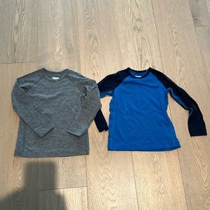 2 base layer icebreaker shirts (kids size 4)